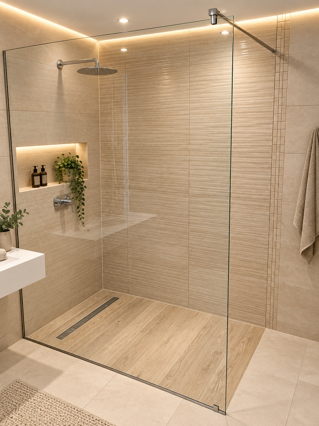 Walk-in zuhanyfalak