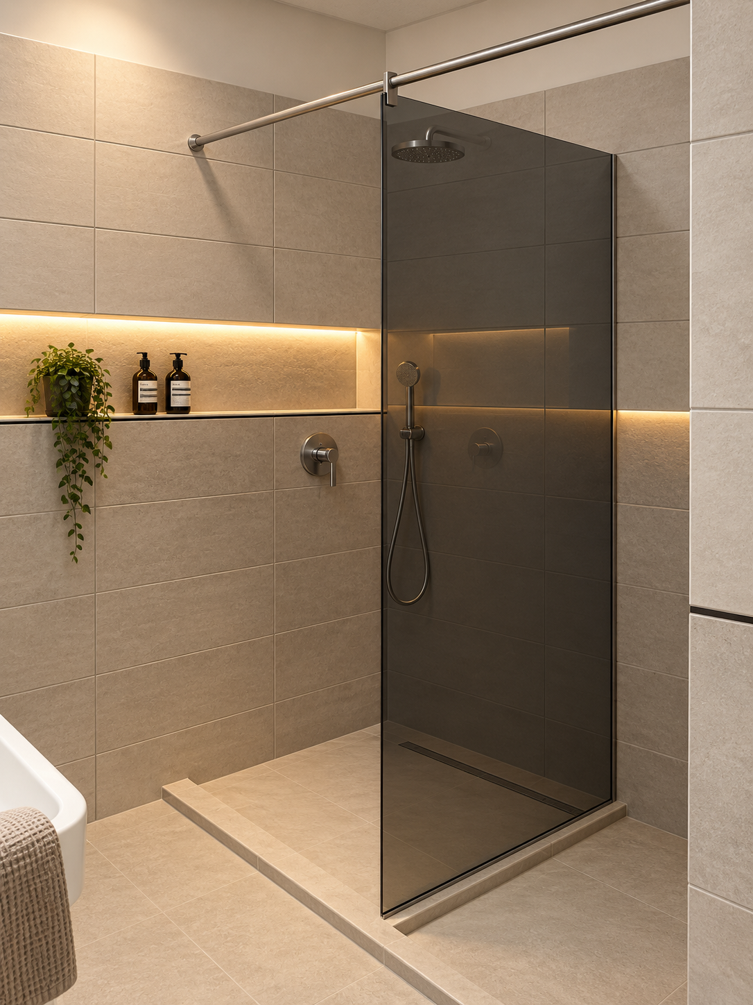 Walk-in zuhanyfalak